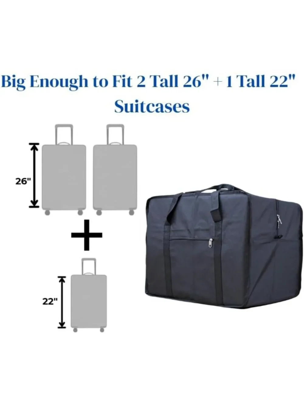 Extra Large Travel Duffel Bag - Heavy-Duty, Water-Resistant, TSA Approved, 100